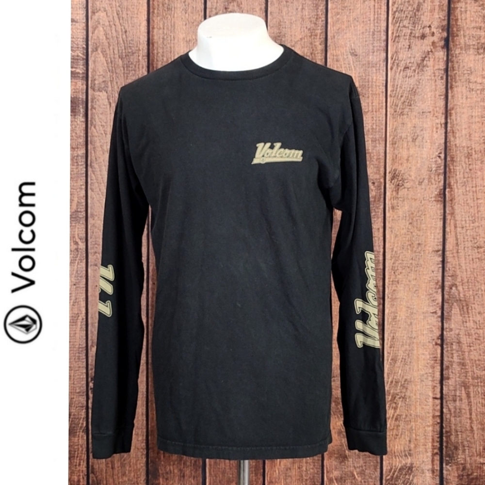 Vintage Retro Logo Mens Volcom Long Sleeve T Shirt